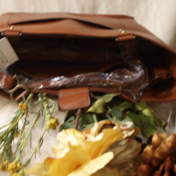 NEW Large Brown PURSE Divided Inside, Inside and Outside Pockets - Picture 4 of 4